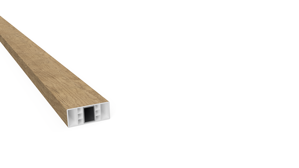 Sitzbank Banklatten Kunststoff PVC Holzoptik Desert Oak Eiche hell